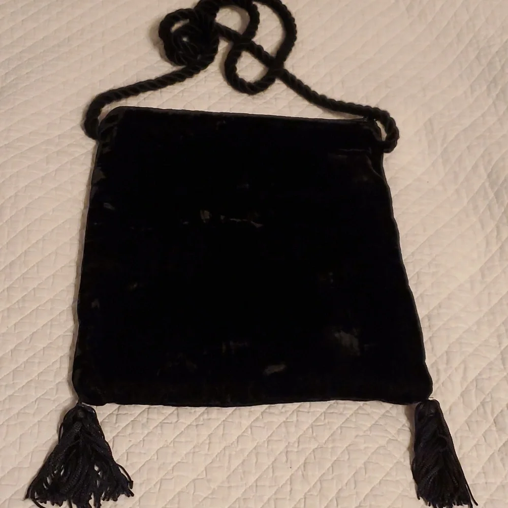 Vtg L.J.S Collection Velvet Bag - Picture 4 of 13